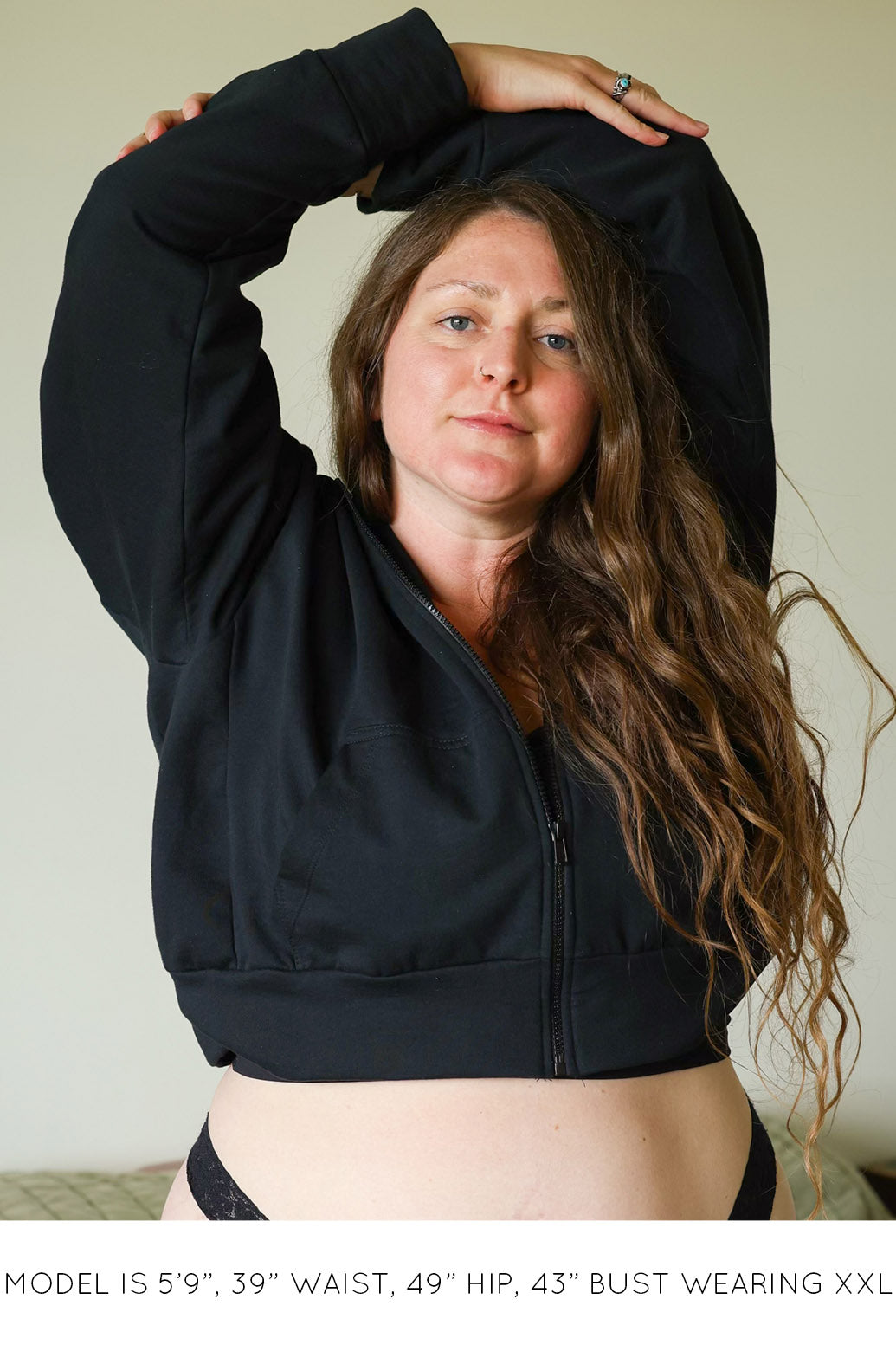 The Cropped Zip Up Hoodie- FINAL SALE – Miakoda